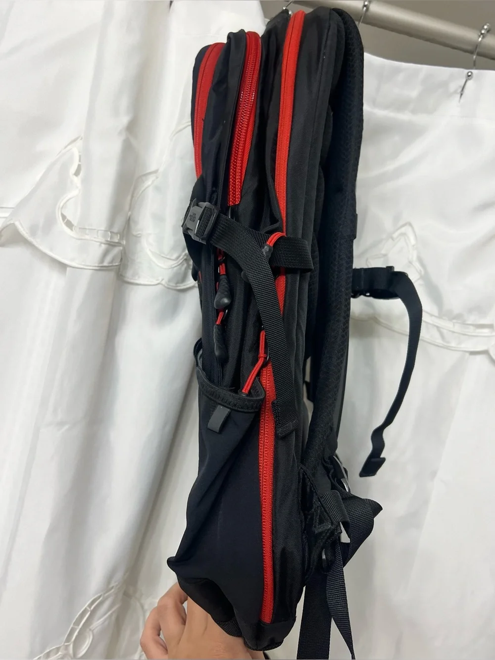 The North Face Router Transit 41L Laptop Travel Backpack Black Red